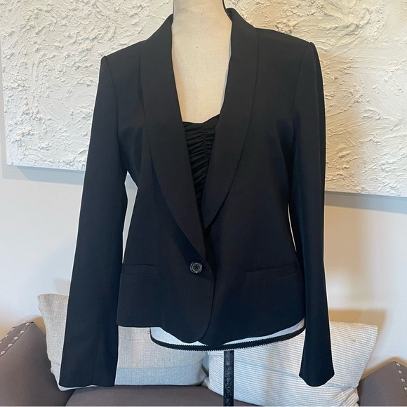 J. Crew Womens Black Single Breasted One Button Blazer Sz 10. - Picture 1 of 9